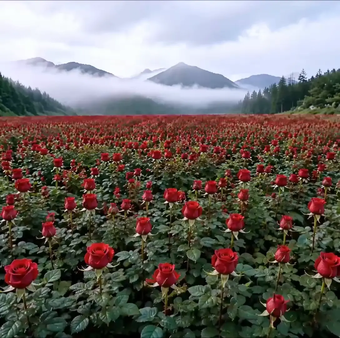 A field of roses for The Eternity Rose