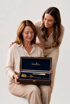 Mother's Day gold rose gift