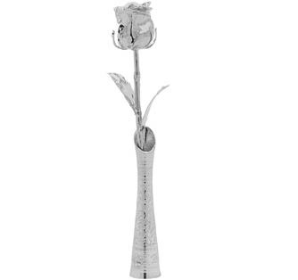 Silver rose representing twenty-five years of marriage